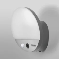 OSRAM SMART+ WiFi ulkoseinälamppu ROUND, kamera, anturi, harmaa
