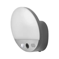 OSRAM SMART+ WiFi ulkoseinälamppu ROUND, kamera, anturi, harmaa