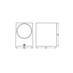 OSRAM ulkoseinälamppu ENDURA CLASSIC SQUARE musta alas IP44