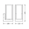 OSRAM ulkoseinävalaisin ENDURA CLASSIC FRAME, tummanharmaa IP44