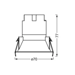 OSRAM upotettava LED-kohdevalaisin TWIST, valkoinen/valkoinen, 840, Ø 7 cm,