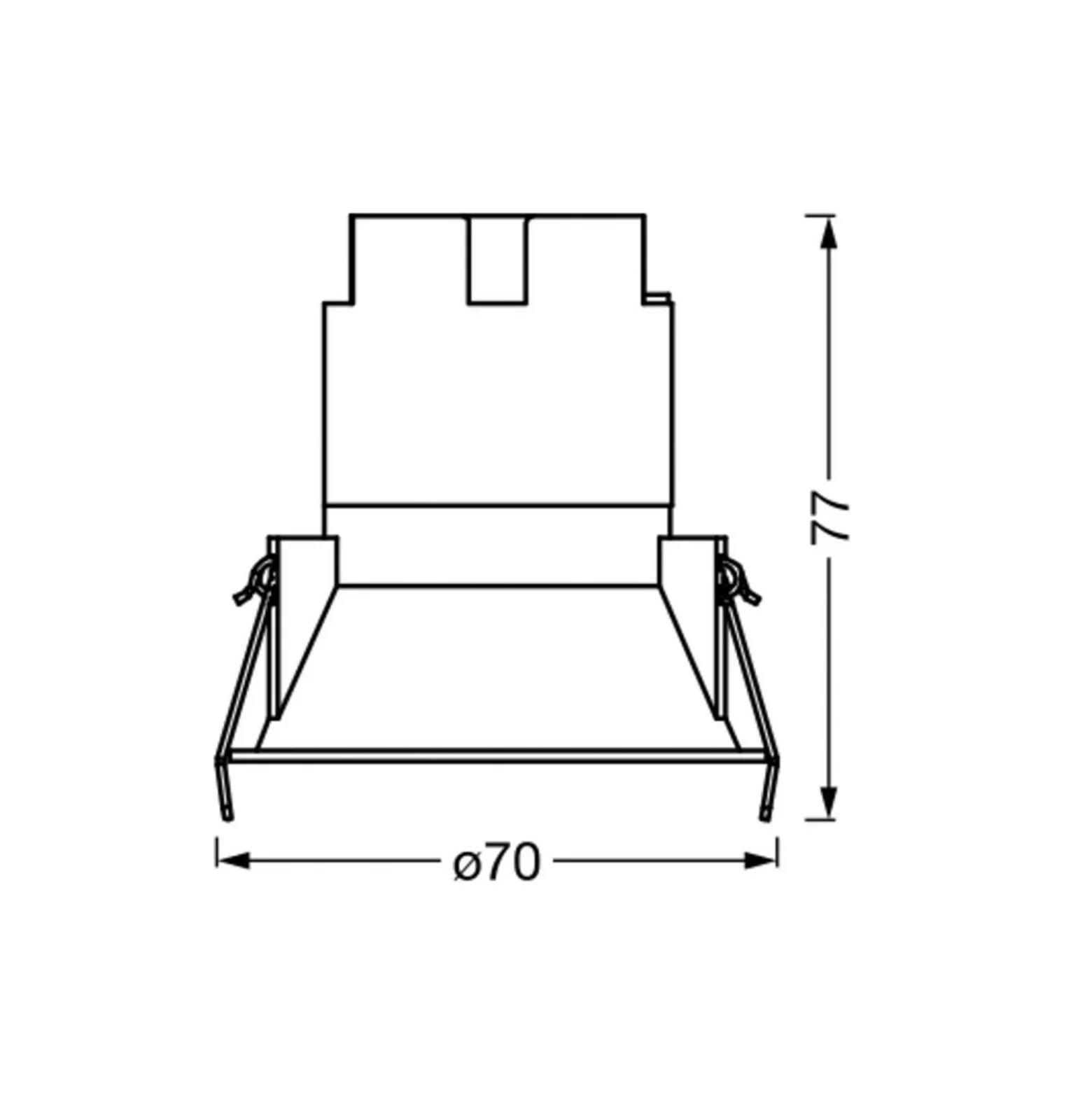 OSRAM upotettava LED-kohdevalaisin TWIST, valkoinen/valkoinen, 840, Ø 7 cm,