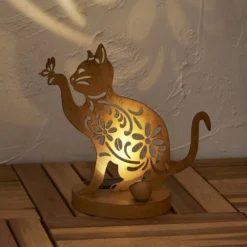 Oxicat-LED-aurinkokoristelamppu, korkeus 30 cm, ruosteenvärinen, IP44