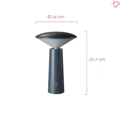 Pauleen LED-akkukäyttöinen pöytälamppu ADORABLE SPARK, harmaa, 21 cm, IP44