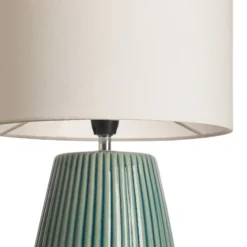 Pauleen-pöytälamppu LOVE IT CLASSY, valkoinen/vihreä, korkeus 36 cm