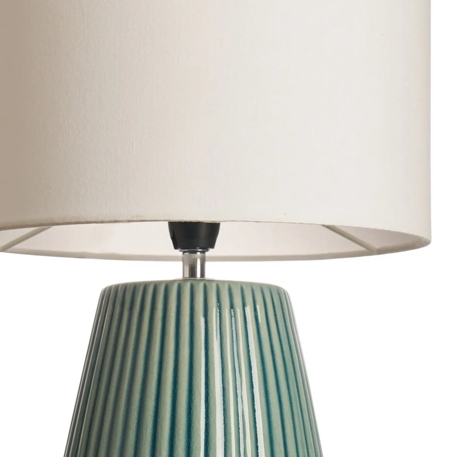 Pauleen-pöytälamppu LOVE IT CLASSY, valkoinen/vihreä, korkeus 36 cm