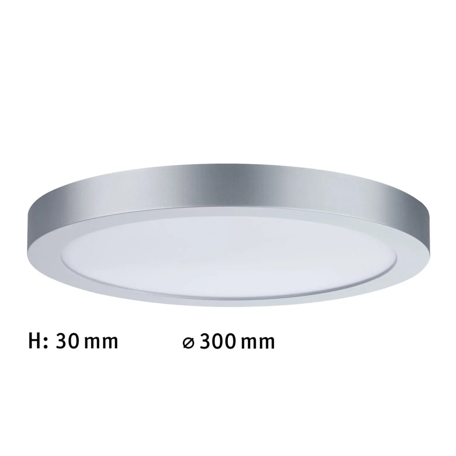 Paulmann Abia -LED-paneeli Ø30 cm, 4 000 K, kromi