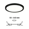 Paulmann Areo LED-paneeli pyöreä musta 4000K Ø17.5cm