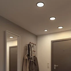Paulmann Areo LED-paneeli pyöreä musta 4000K Ø17.5cm