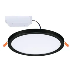 Paulmann Areo LED-paneeli pyöreä musta 4000K Ø17.5cm