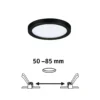 Paulmann Areo LED-paneeli pyöreä musta 4000K Ø11.8cm Ø11.8cm