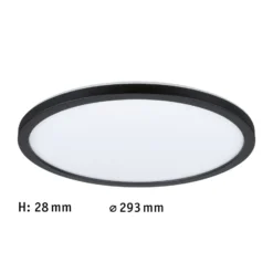 Paulmann Atria Shine Panel on/off musta 840 Ø29cm