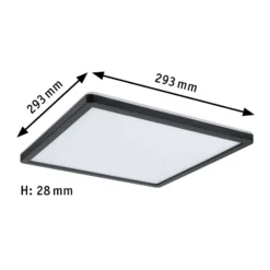Paulmann Atria Shine Panel on/off musta 840 29x29 29x29