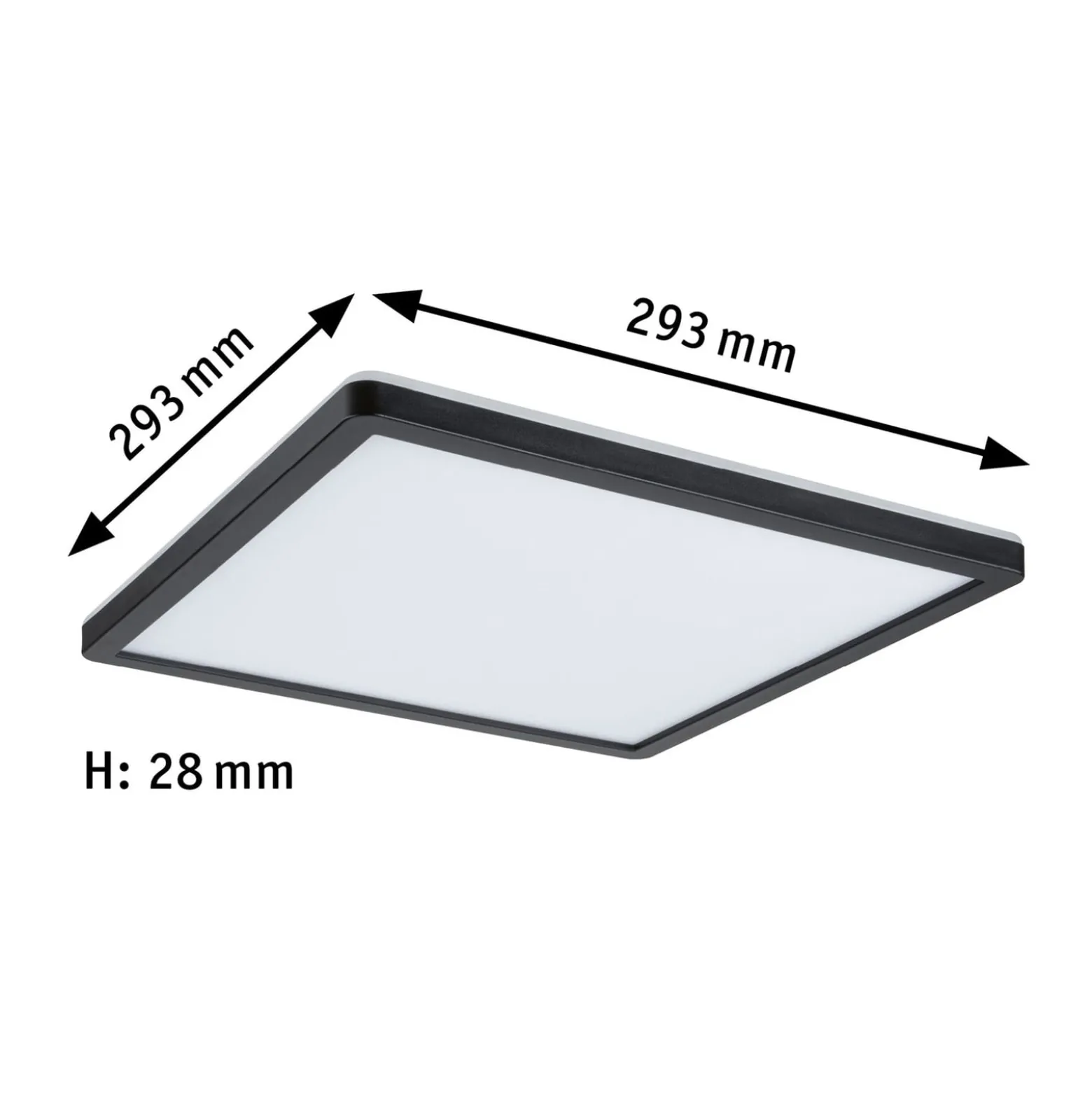 Paulmann Atria Shine Panel on/off musta 840 29x29 29x29