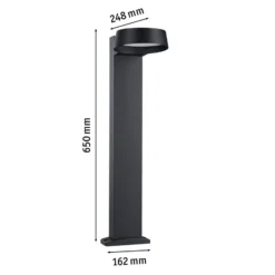 Paulmann Capea Grand, antrasiitti 65 cm alumiini IP44 LED-projektorilamppu,