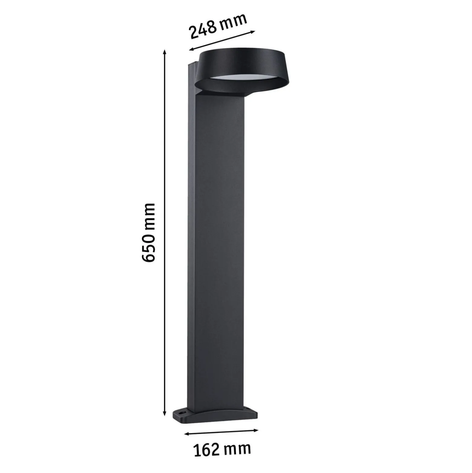 Paulmann Capea Grand, antrasiitti 65 cm alumiini IP44 LED-projektorilamppu,