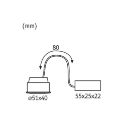 Paulmann Coin Base LED-uppokohdevalo 100° 5W 3000K