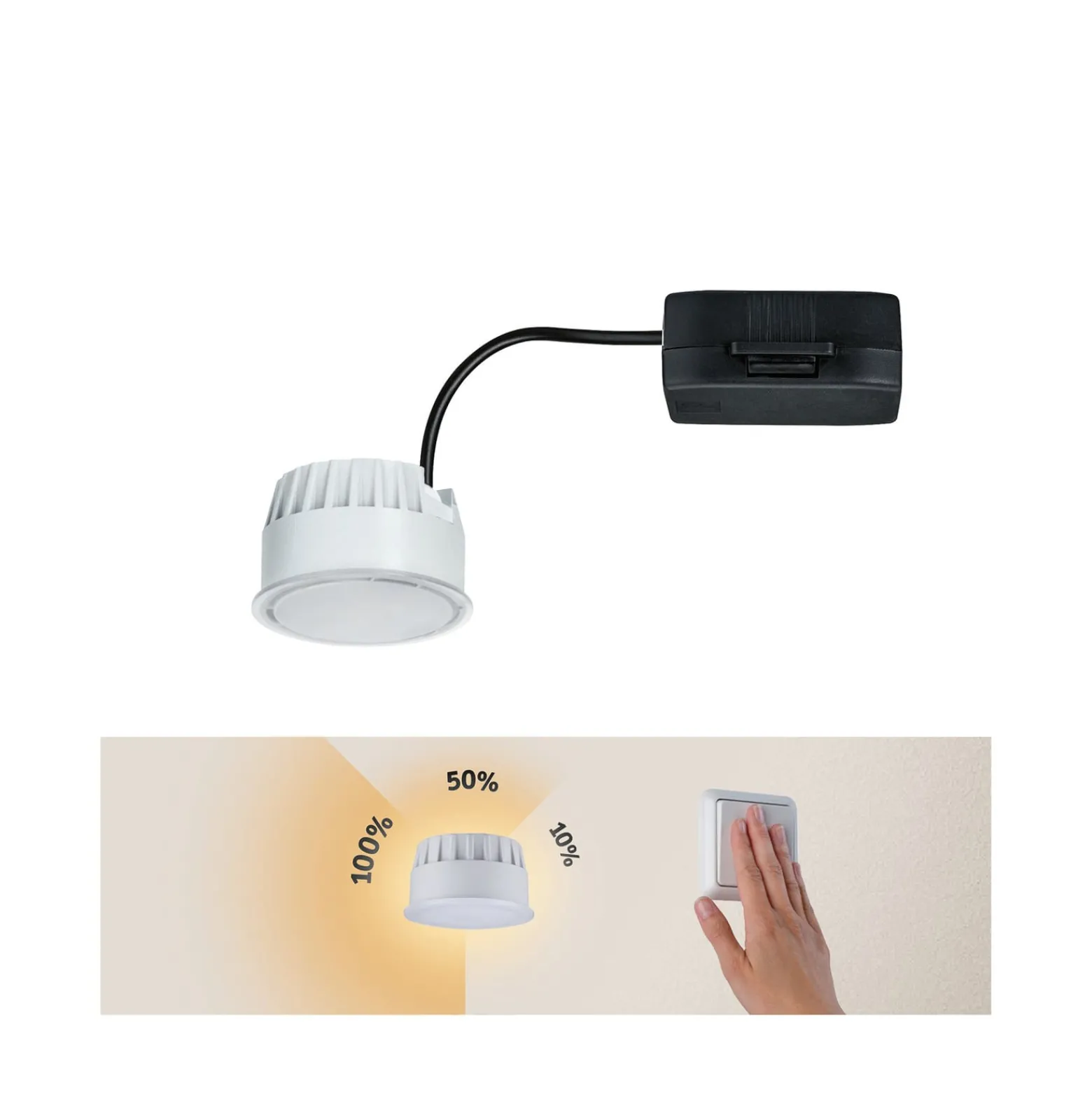 Paulmann Coin Nova LED 3-Step-dim 100° 6W 2 700 K