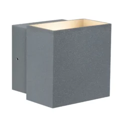 Paulmann Cybo LED-ulkoseinävalaisin, 2700 K, 10x10 cm, harmaa