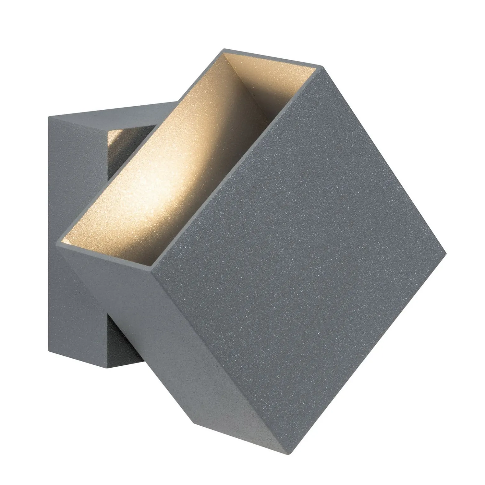 Paulmann Cybo LED-ulkoseinävalaisin, 2700 K, 10x10 cm, harmaa