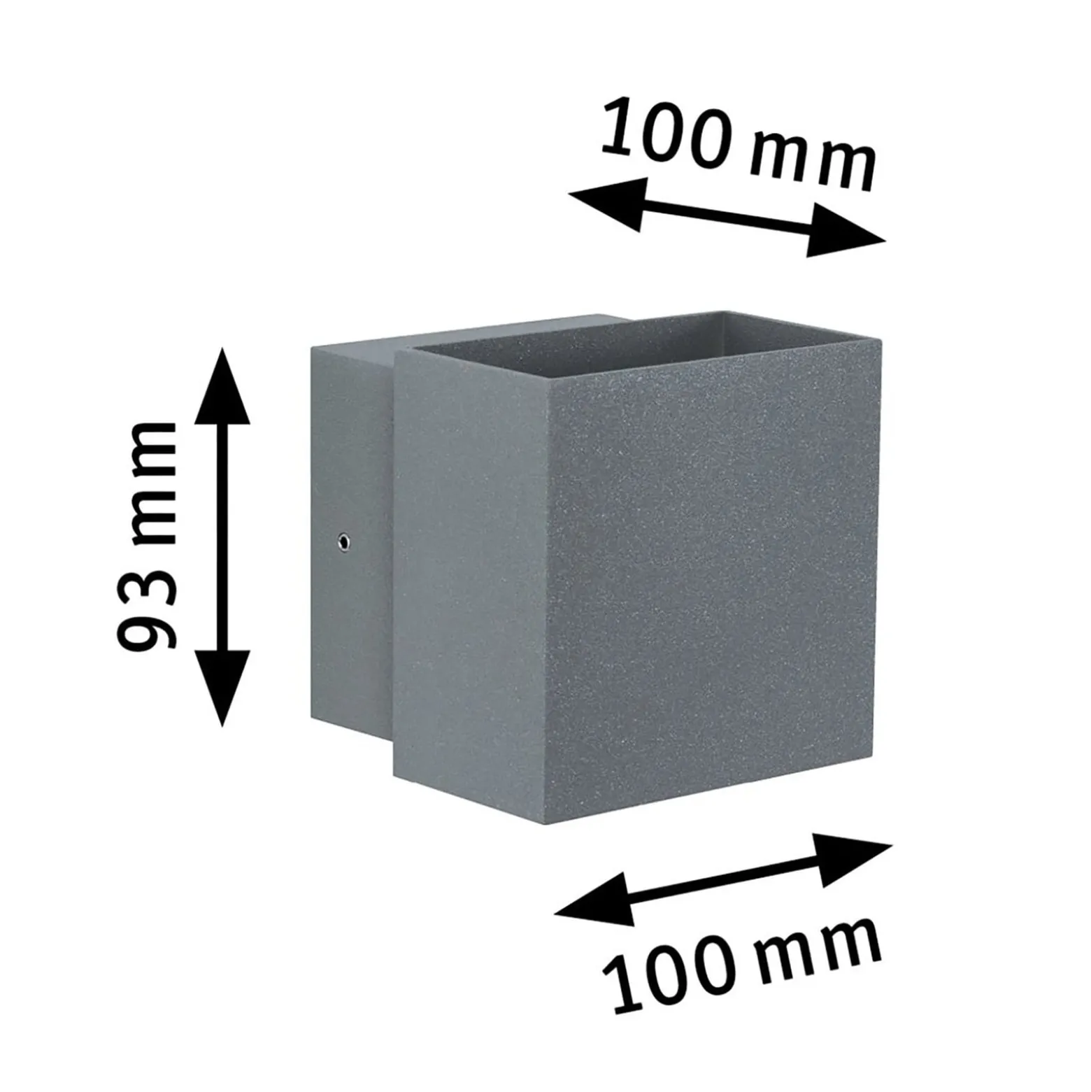 Paulmann Cybo LED-ulkoseinävalaisin, 2700 K, 10x10 cm, harmaa