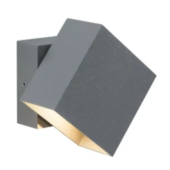 Paulmann Cybo LED-ulkoseinävalaisin, 2700 K, 10x10 cm, harmaa