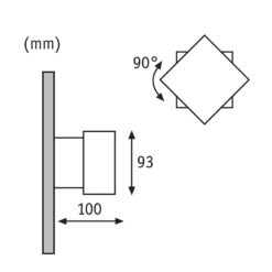 Paulmann Cybo LED-ulkoseinävalaisin, 2700 K, 10x10 cm, valkoinen