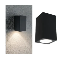 Paulmann Flame-1-lamppuinen 10,3cm antrasitti