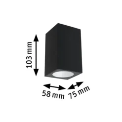 Paulmann Flame-1-lamppuinen 10,3cm antrasitti