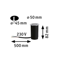 Paulmann Goldlicht LED-uppovalo, 5 cm:n kehys