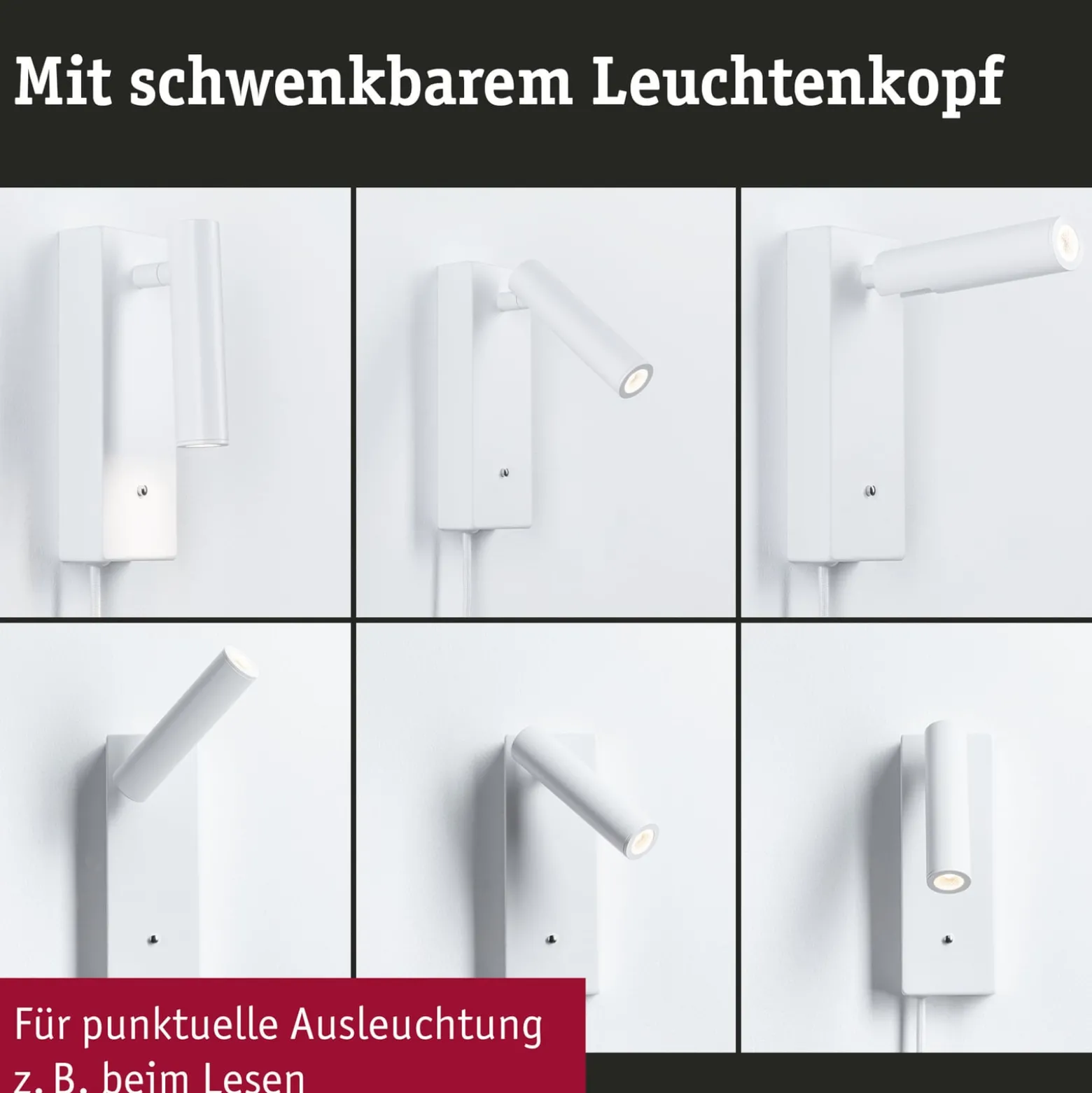 Paulmann Hulda USB LED-seinäspotti 3-portainen himmennettävä valkoinen