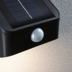 Paulmannin Lesly-aurinkokäyttöinen ulkoseinälamppu, antrasiitti, anturi, IP65