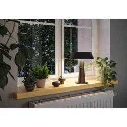 Paulmannin Soala-LED-pöytälamppu, antrasiitti, 31 cm, IP44