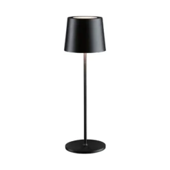 Paulmann LED-akkukäyttöinen pöytälamppu Gilo, musta, muovi, IP44