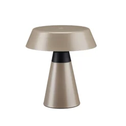 Paulmann LED-akkukäyttöinen pöytälamppu Lirox, beige/musta, 20 cm, IP44