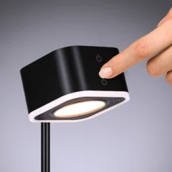 Paulmann LED-akkupöytälamppu Varia, musta, 37 cm himmennettävä CCT