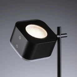 Paulmann LED-akkupöytälamppu Varia, musta, 37 cm himmennettävä CCT