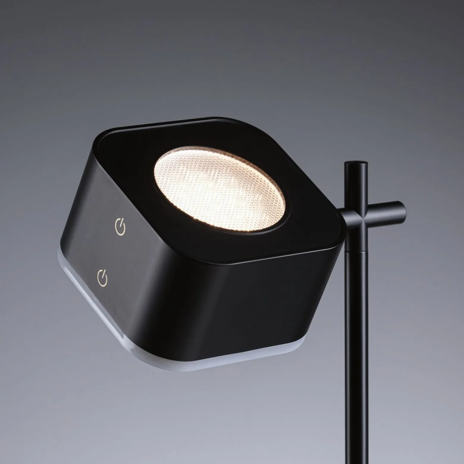 Paulmann LED-akkupöytälamppu Varia, musta, 37 cm himmennettävä CCT