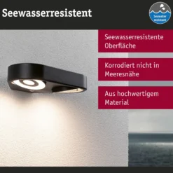 Paulmann LED-anturiseinävalaisin Silma antrasiitti 2-valo IP44