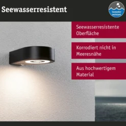 Paulmann LED-anturiseinävalaisin Silma antrasiitti 1-valo IP44