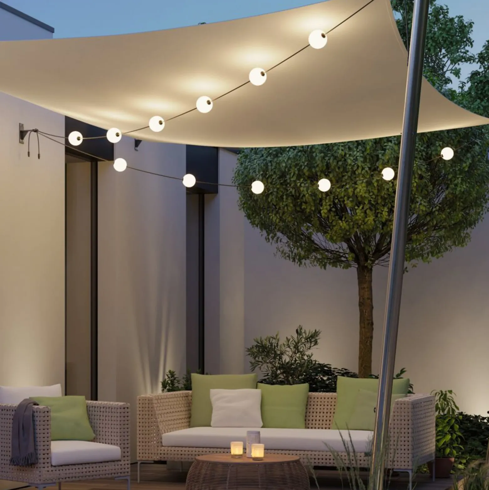 Paulmann LED-aurinkokäyttöinen valoketju Taina, peruspaketti, 6 m, IP67