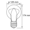 Paulmann LED E27 6,5W G125 rengaspeili, musta