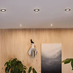 Paulmann LED-kohdevalaisin Nova Coin, 3 kpl, musta, kääntyvä, 2 700 K
