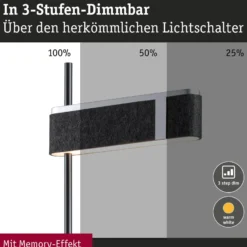 Paulmann LED-lattiavalaisin Jagun, antrasiitti, huopa, 3-portainen
