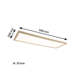 Paulmann LED-paneeli Atria Shine 58 cm, puu, IP44, 3000 K, päälle/pois