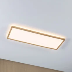 Paulmann LED-paneeli Atria Shine 58 cm, puu, IP44, 3000 K, päälle/pois