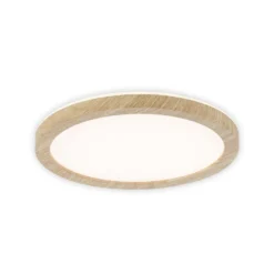 Paulmann LED-paneeli Atria Shine, halkaisija 19 cm, puu, IP44, 3000 K,