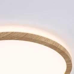 Paulmann LED-paneeli Atria Shine, halkaisija 19 cm, puu, IP44, 3000 K,