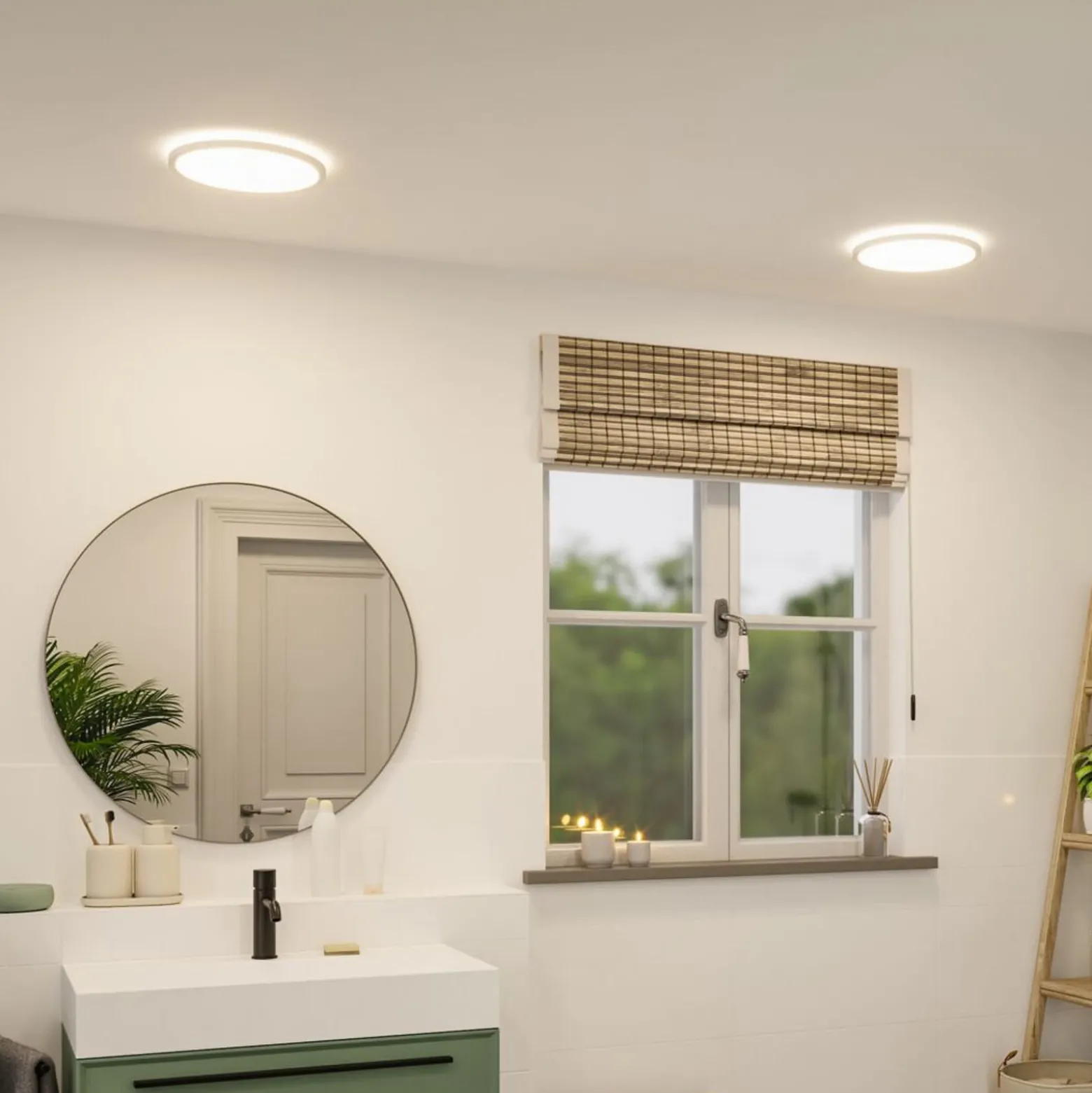 Paulmann LED-paneeli Atria Shine, halkaisija 29 cm, valkoinen, IP44, 4000 K,