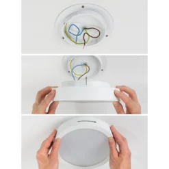 Paulmann LED-paneeli Cosara, halkaisija 30 cm, beige, IP44, 3000 K